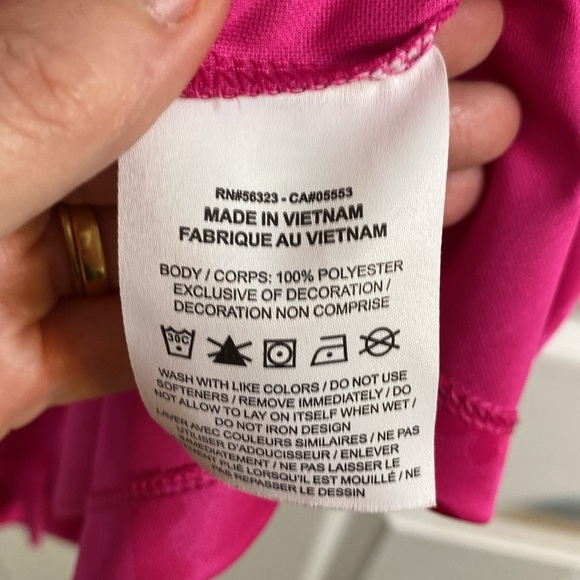 Nike Dri-FIT Victory Womens Golf Polo Paisley Pink Size Medium Split Neck Tennis - Picture 7 of 8